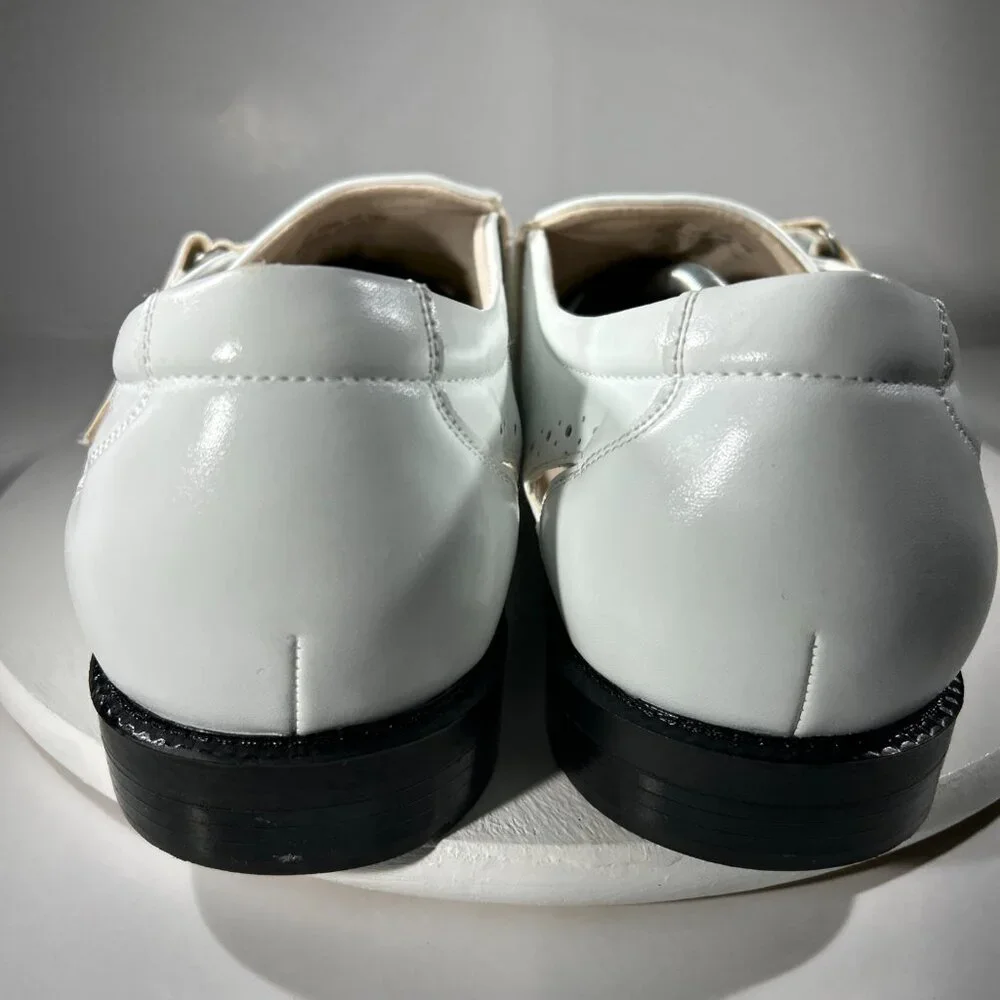 Stacy Adams Fisherman Mens Size 14 M Dress Sandals Shoes White Leather Weave SA - Picture 6 of 12